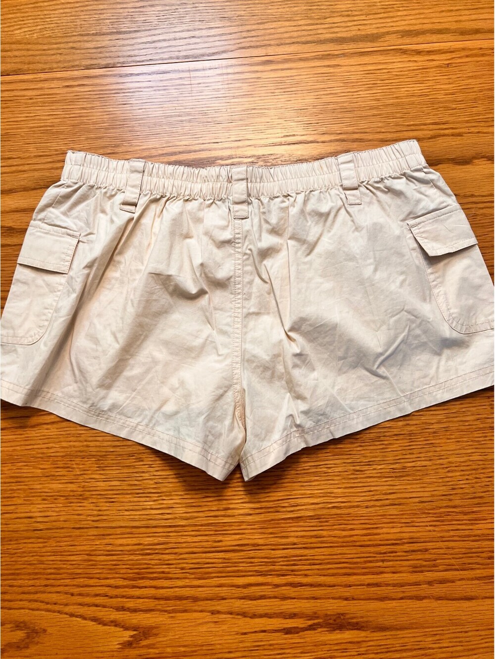 Wild Fable Beige Cargo Style Shorts with Elastic Waistband, Size M